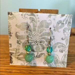 Handmade Sea Green Glass Earrings